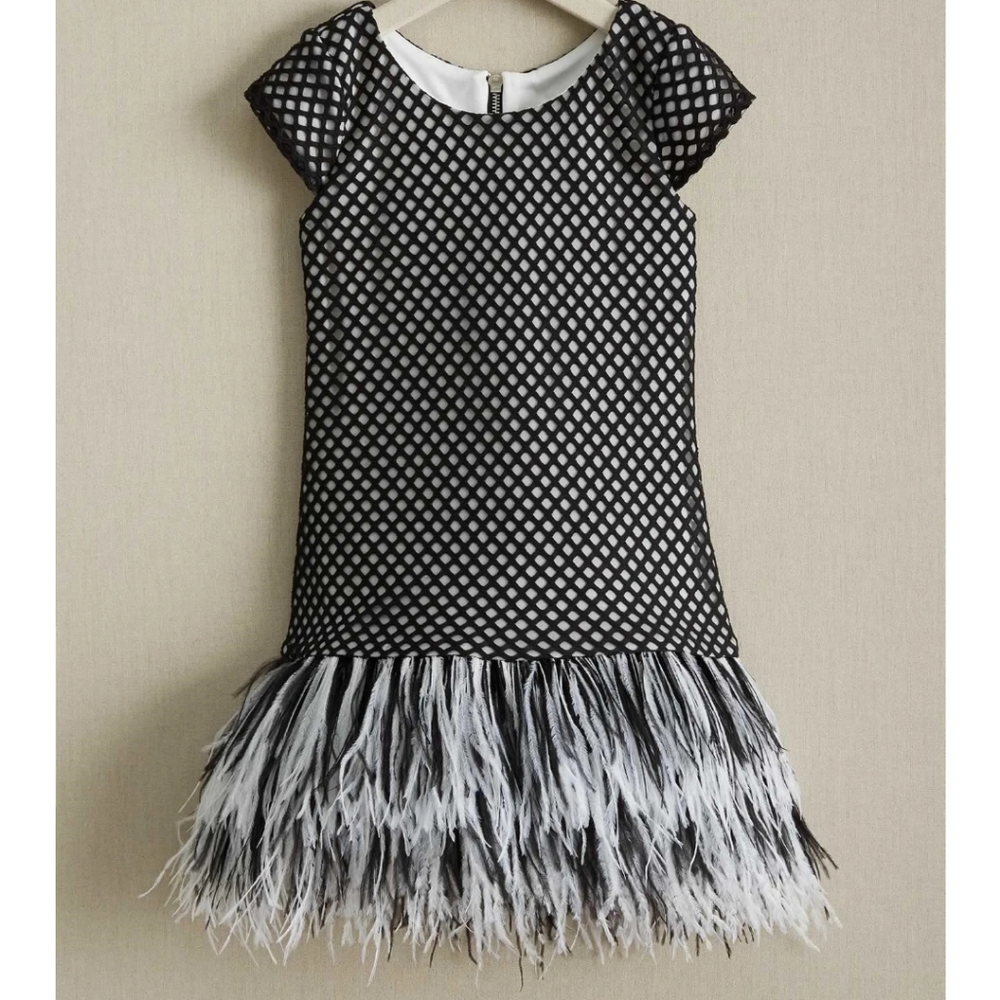 Chasing fireflies feather party dress 4 5 8 10 16 - Picture 10 of 17